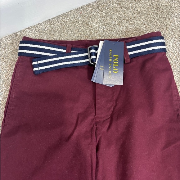 NEW! Polo Ralph Lauren Stretch Straight Fit Chino Pants boy’s Red Maroon Size 8 - Picture 9 of 10